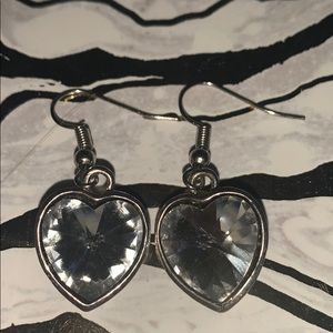 Heart shaped dangle earrings